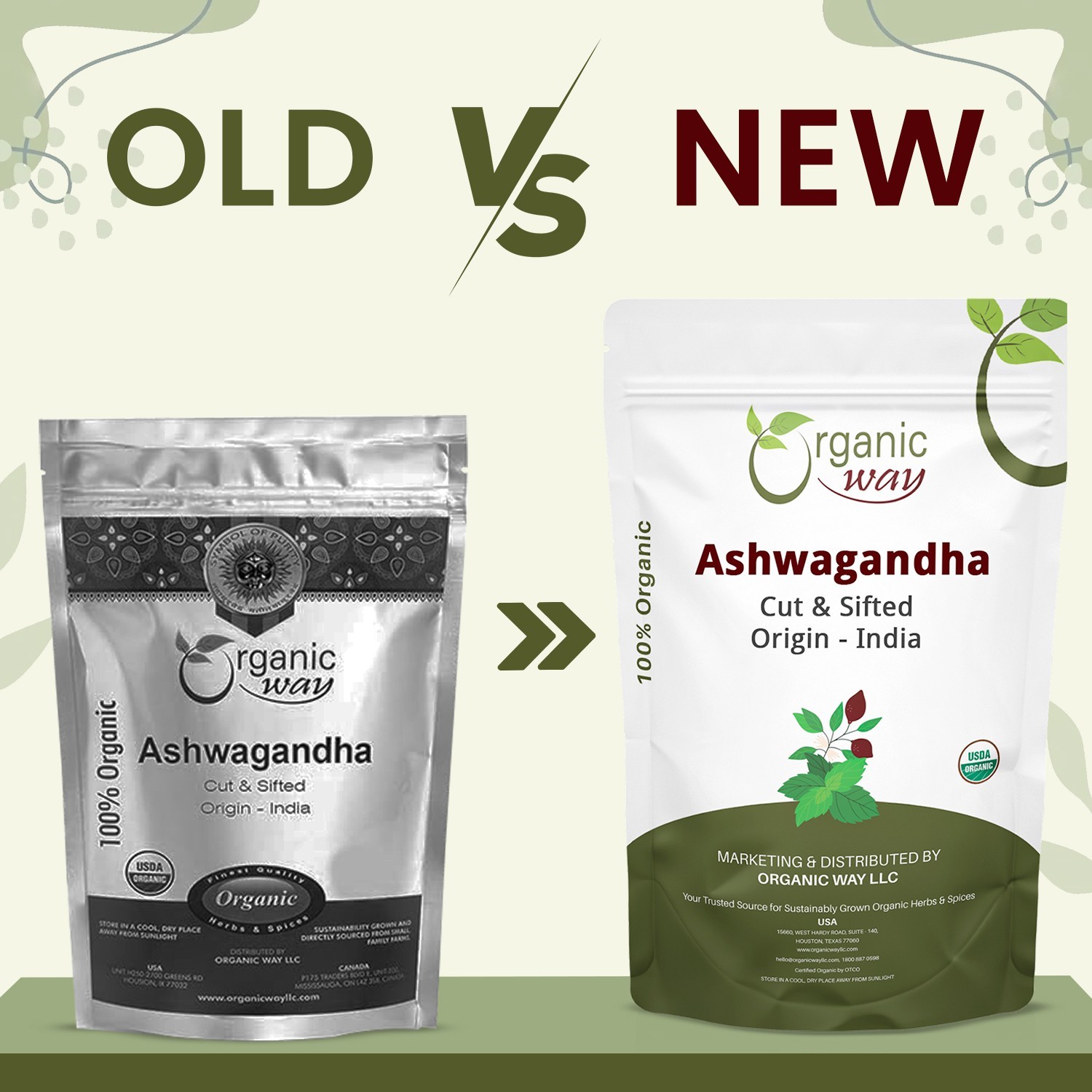 Organic Way Ashwagandha Root Cut & Sifted – Organic, Kosher & USDA Certified