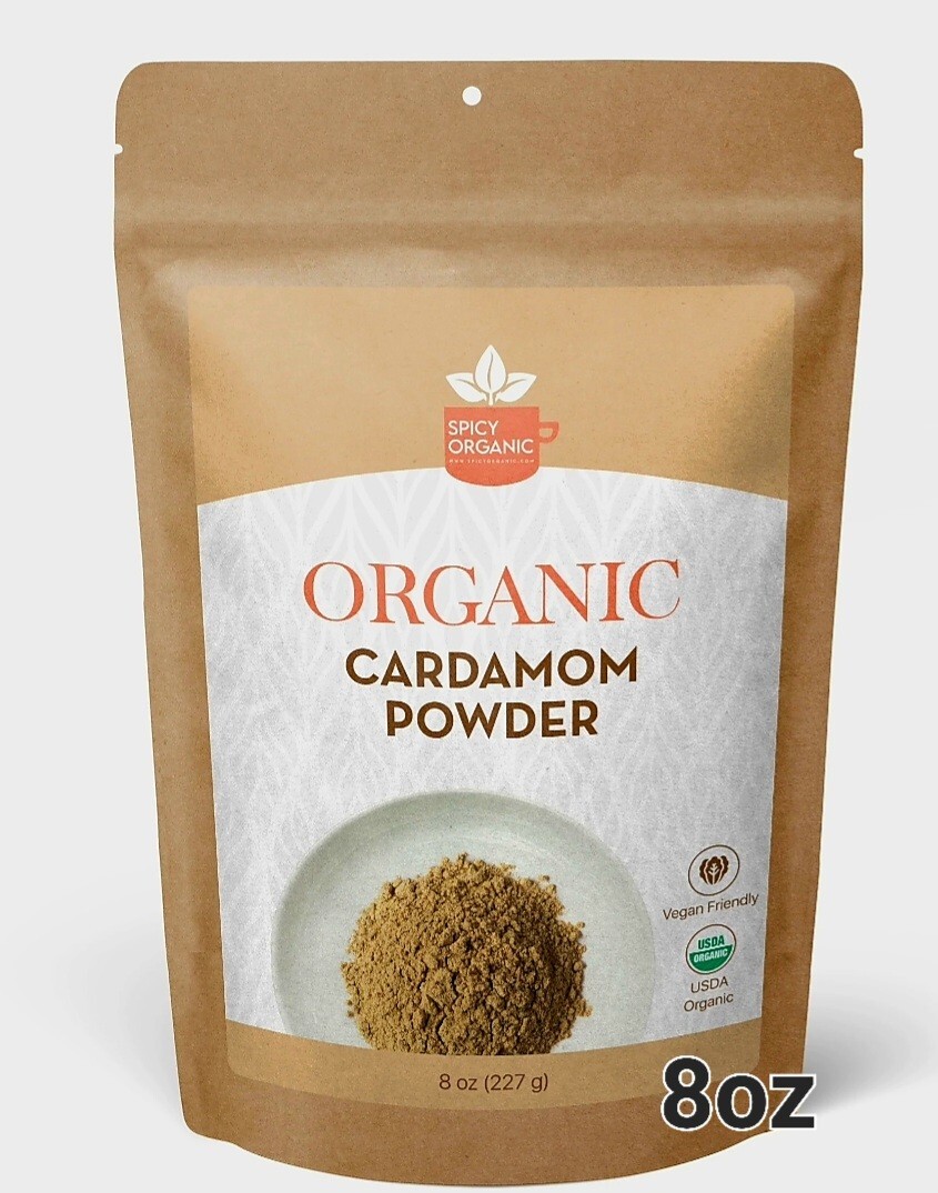 Cardamom Powder 100% USDA Organic 8oz , Healthy Gift, Free Shipping, Tea Spice