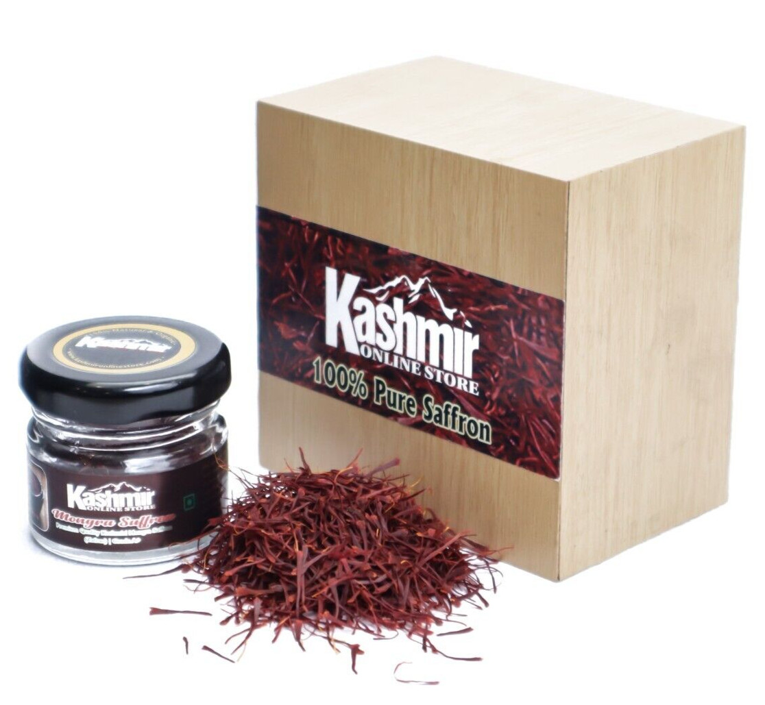 A+ Grade Kashmiri Saffron – 1gm Pure Red Kesar Threads Premium Quality…