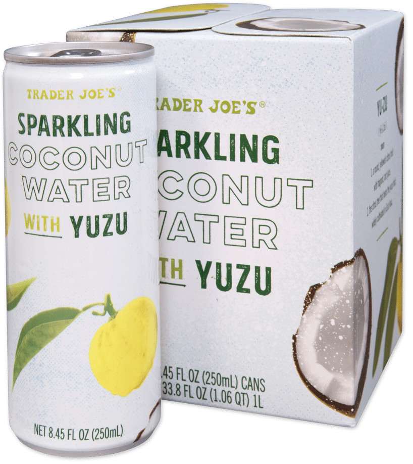 Trader Joe’s Sparkling Coconut Water with Yuzu 8.5 Fl Oz – Pack of 3