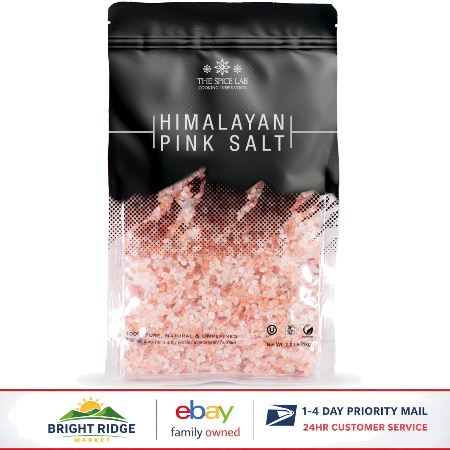 2.2 lb Bag of Coarse Himalayan Pink Salt, Pure Natural Gourmet Flavor Enhancer