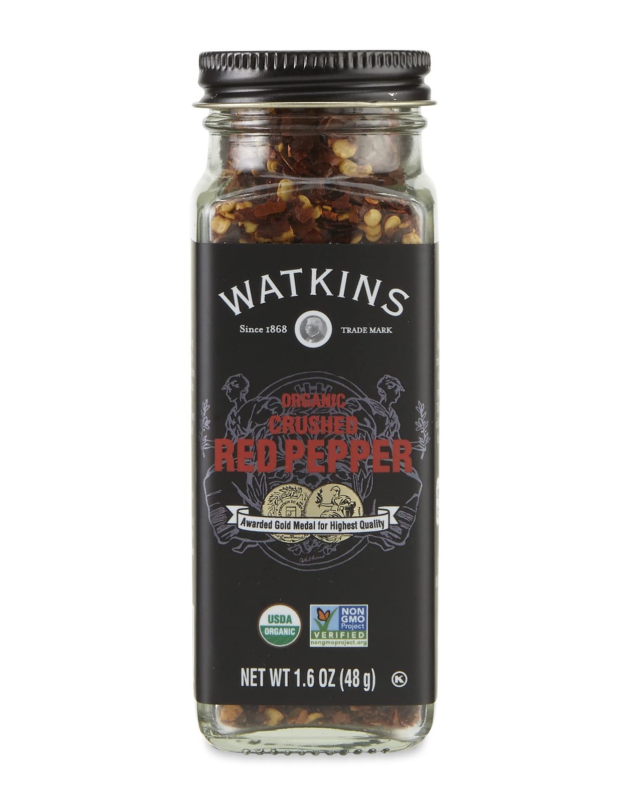 Watkins Gourmet Organic Spice Jar, Crushed Red Pepper, 1.6 oz, As Shown
