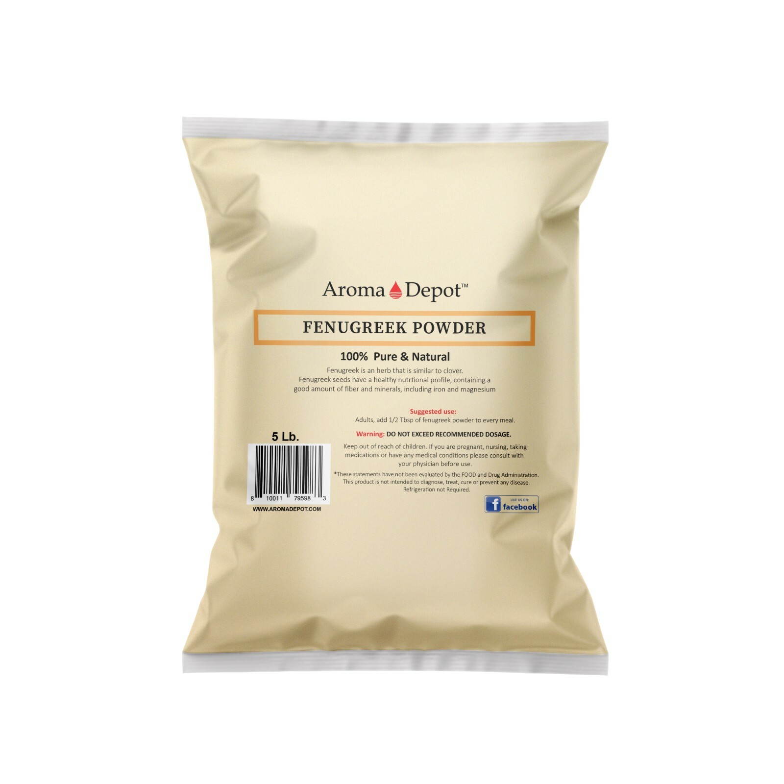 5lbs. Fenugreek Seed Powder Trigonella foenum-graecum (Methi) Seed 100% Raw BULK