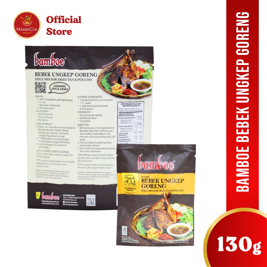Bebek Ungkep Goreng Spice Mix 130g Cooking Paste, Rich Savory Flavor