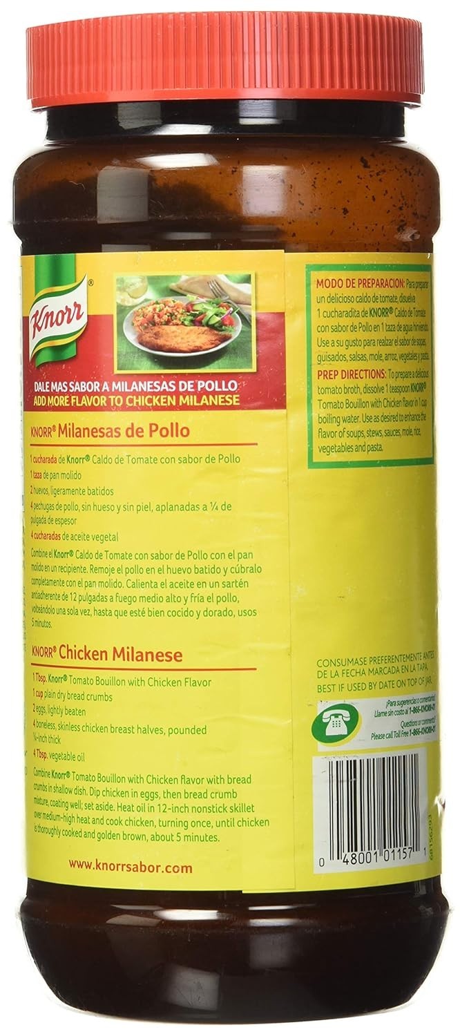 Knorr Granulated Tomato Chicken Bouillon 40 oz | Seasoning Powder Jar