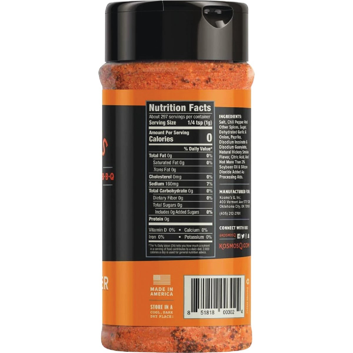 Kosmos Q 10.5 Oz. Cow Cover Rub Rub-CC-SHK KOSMOS Q Rub-CC-SHK 851818003024