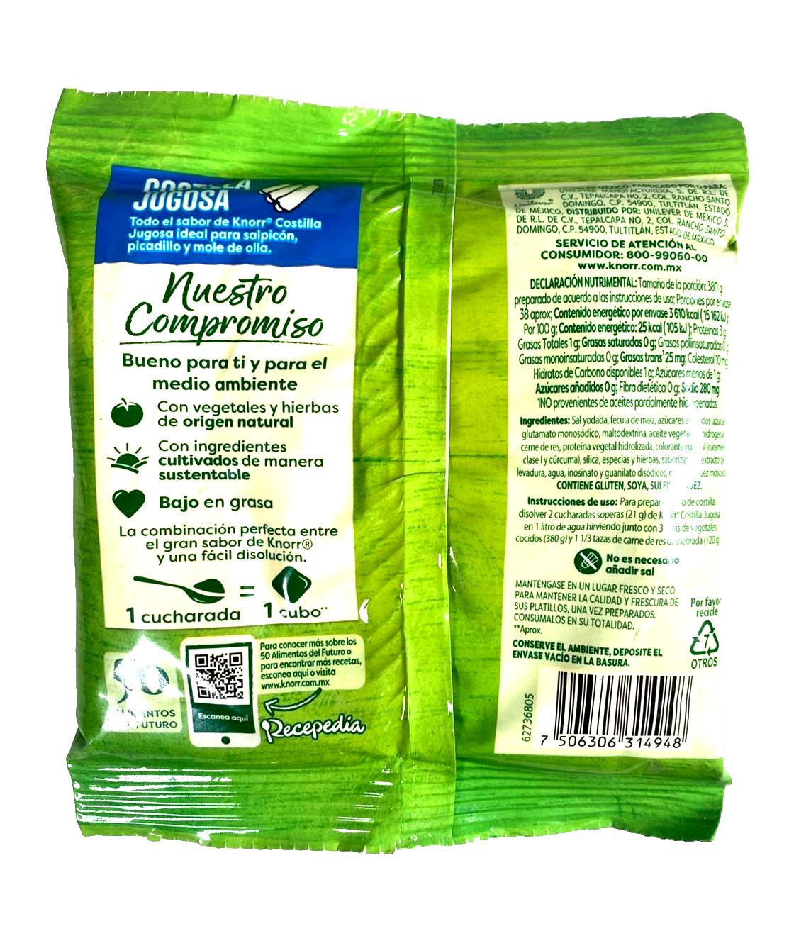2Pk-Knorr Costilla Jugosa / Rib Meat Seasoning 200g/7.05oz