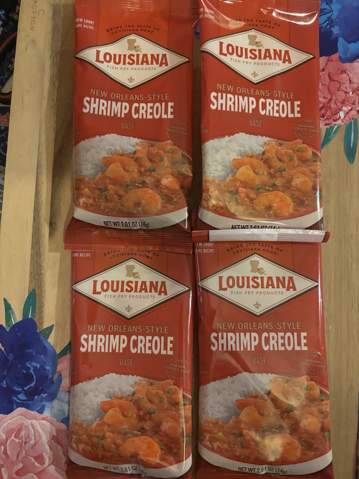 4 Louisiana Fish Fry New Orleans Style Shrimp Creole Base Mix 2.61oz