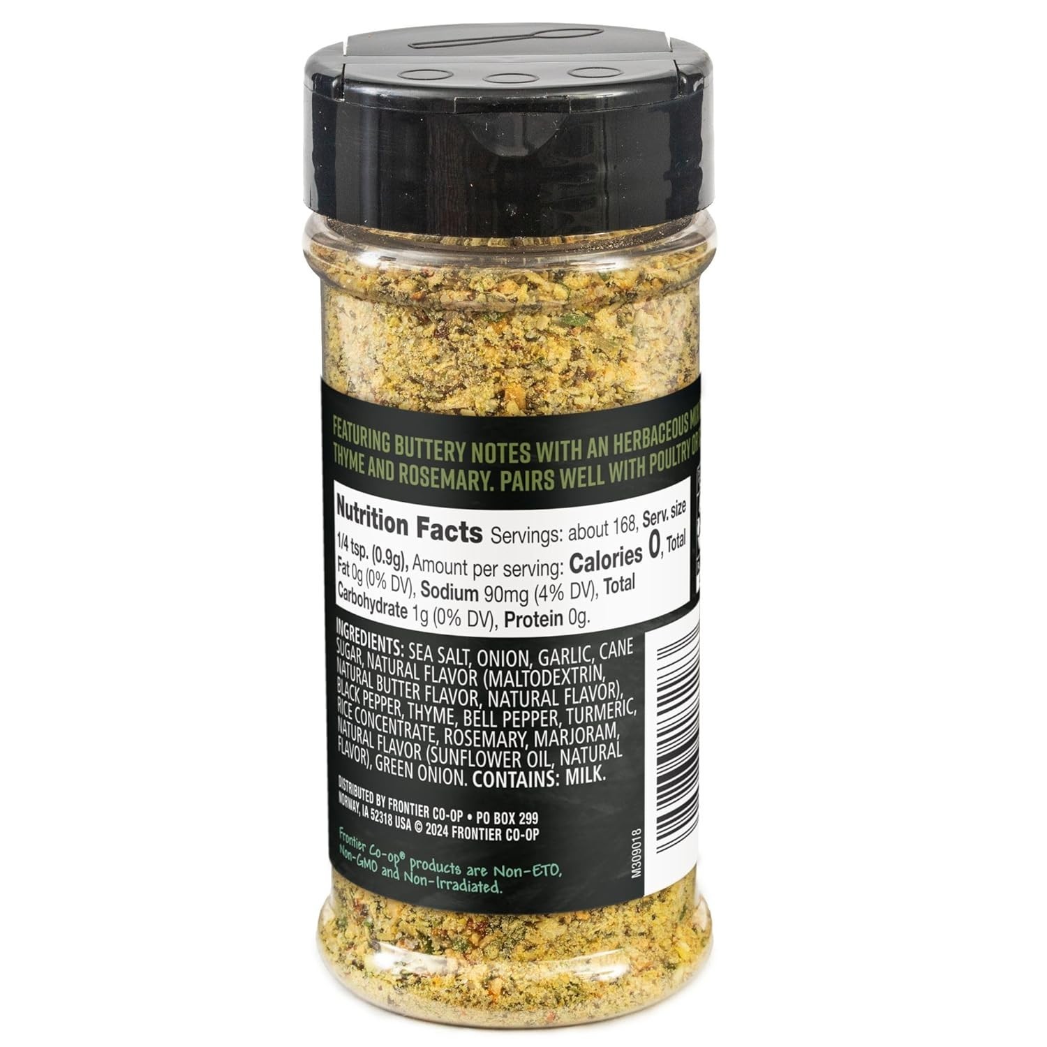 Frontier Co-op Buttery Herb Dry Rub Seasoning, 5.36 oz – Dry Rub for Wings, Poul