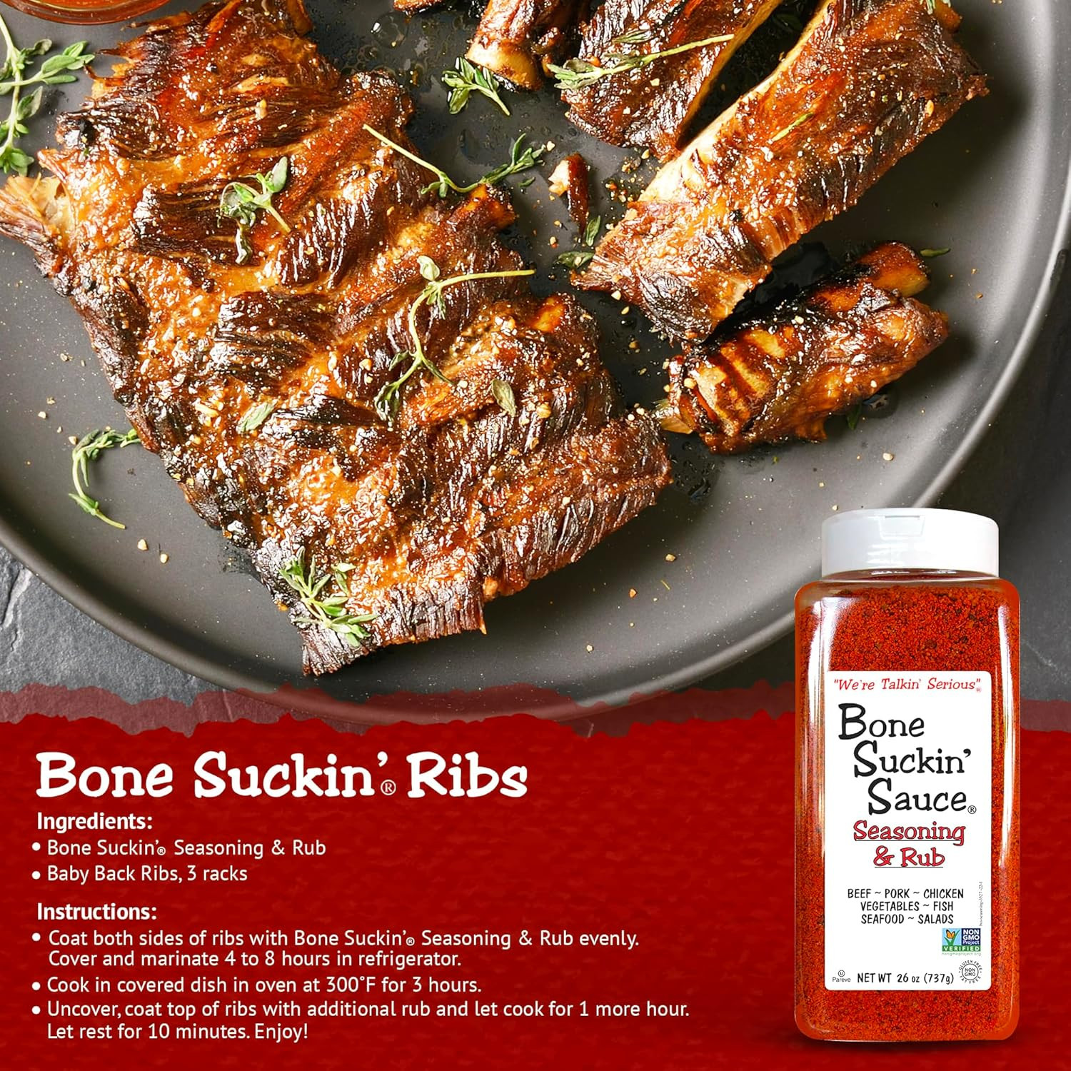 Sauce Bulk Seasoning & Rub – Brown Sugar, Garlic, Onion, Spices – Non-Gmo, Glute