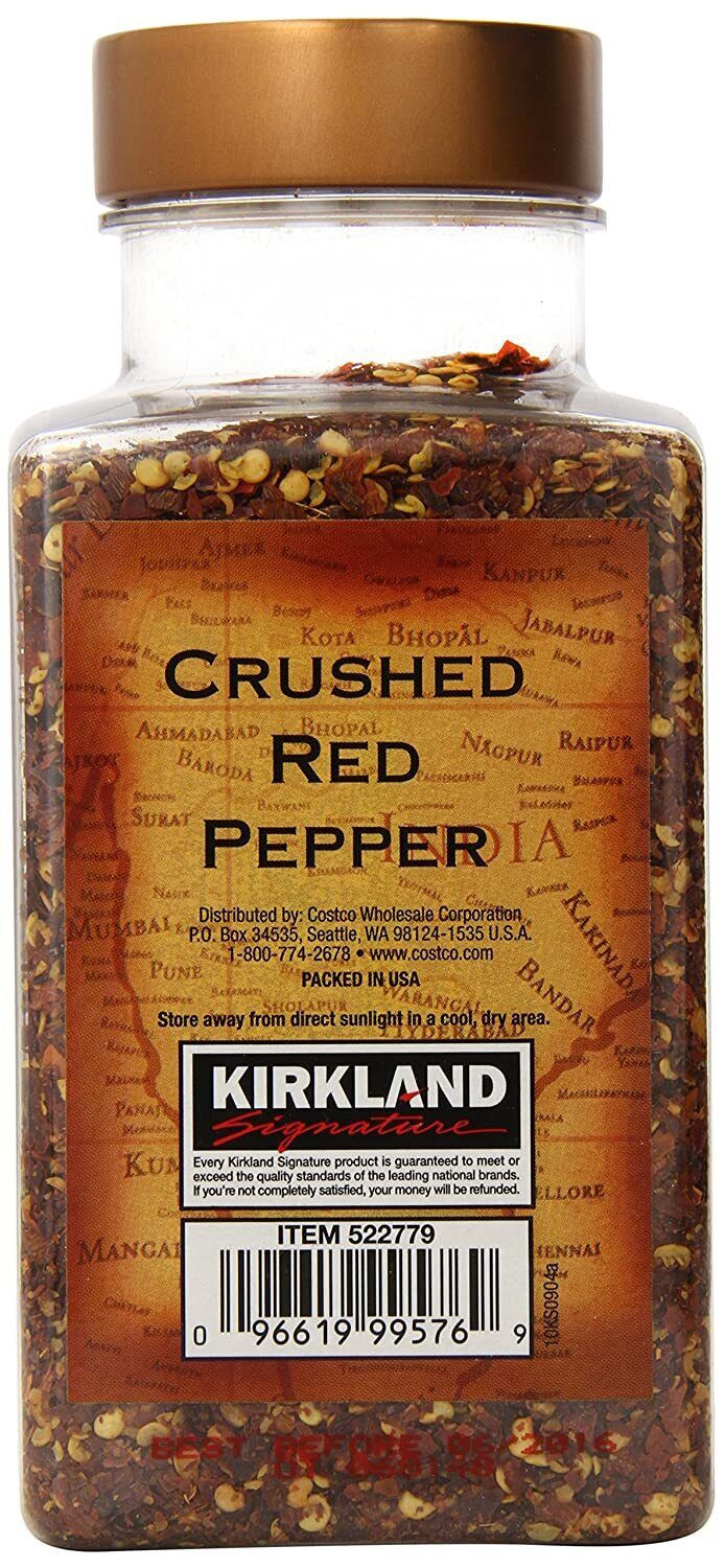 Kirkland Signature Crushed Red Pepper Flakes,10 OZ Each Pack of 2