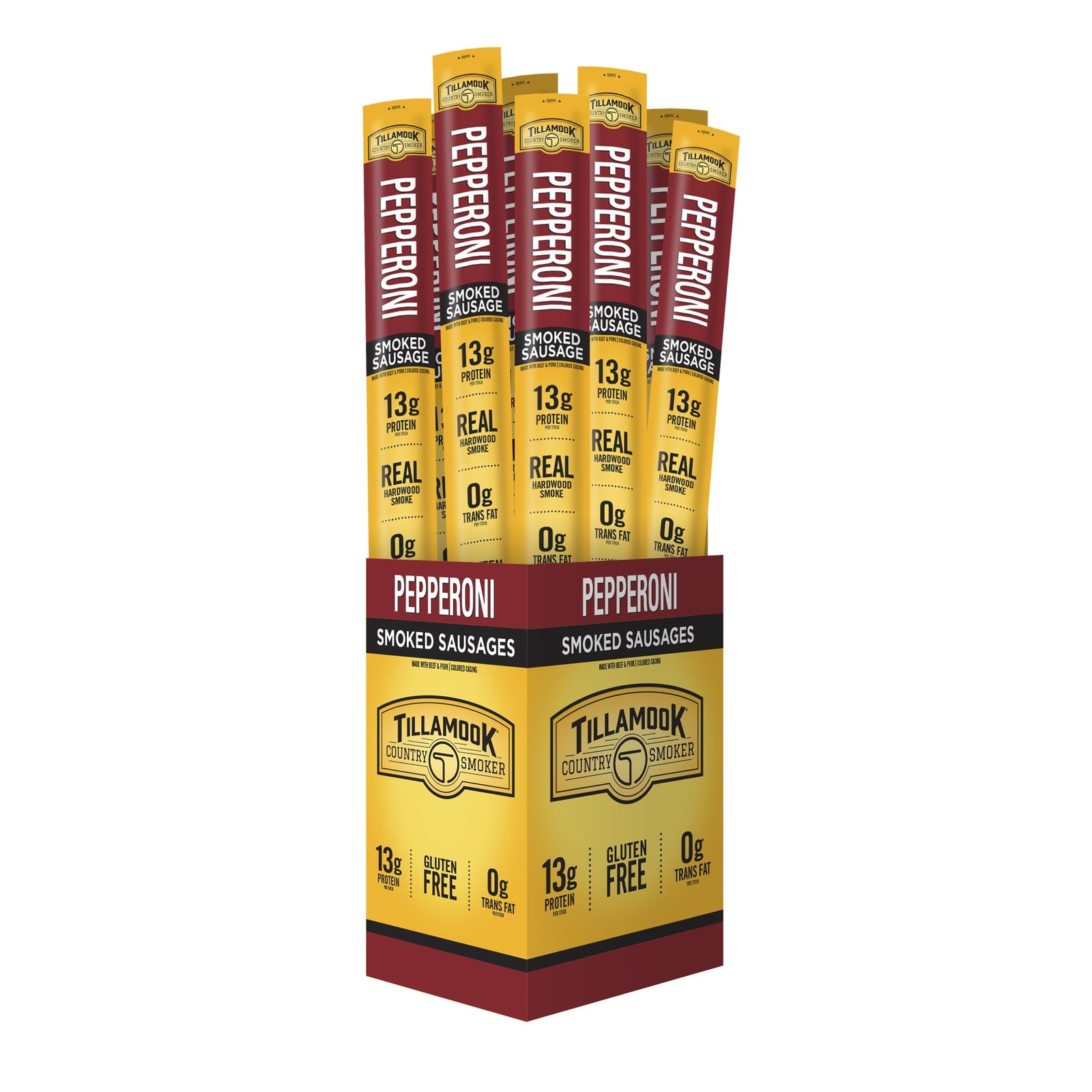 Tillamook Country Smoker Real Hardwood 1.44 Ounce (Pack of 24), Pepperoni