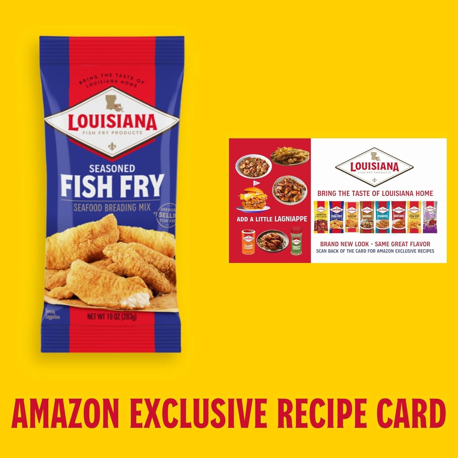 Louisiana Fish Fry, Seasoned Fish Fry, 10 oz (Pack of 3)