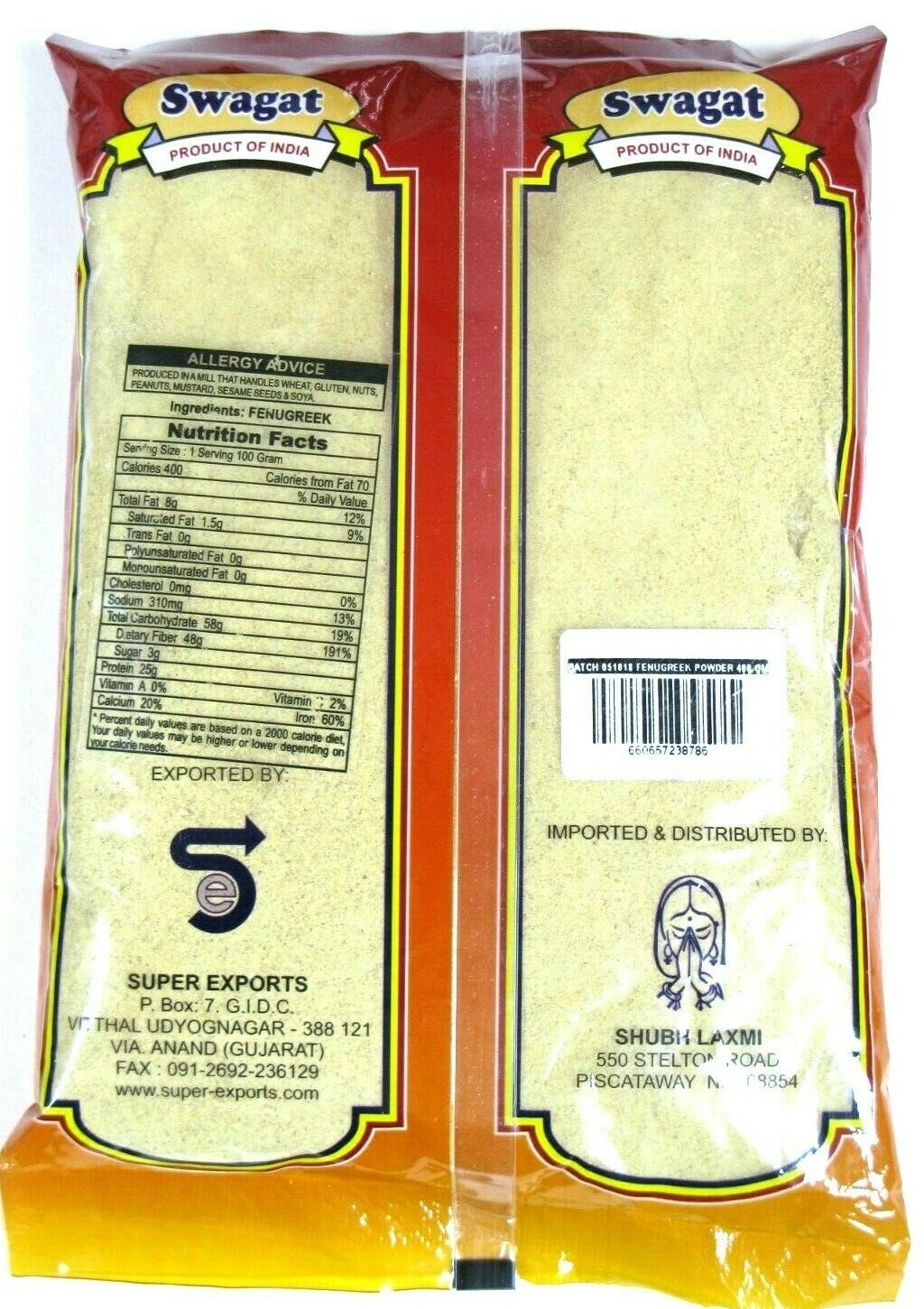 Fenugreek Seeds Powder 14 oz Natural Methi Powder 400 Grams Export Quality India