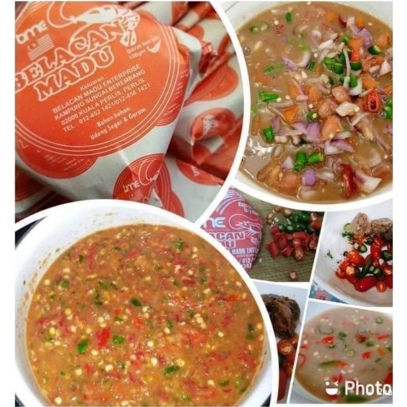 3x Belacan Madu Kuala Perlis Honey Shrimp Paste Original Malaysia 100g Free Ship
