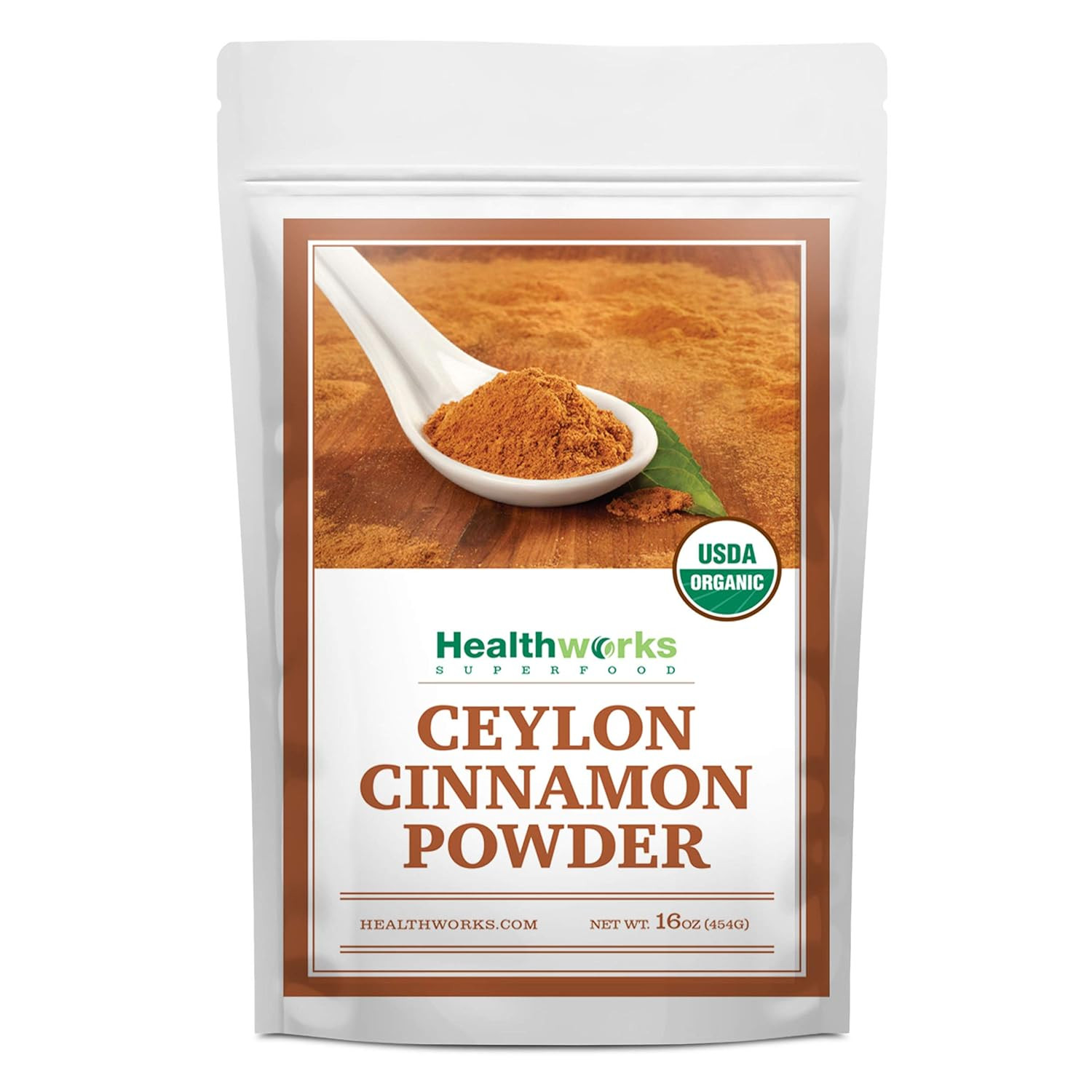 Organic Ceylon Cinnamon Powder – 16 Oz / 1 Lb – Ground Raw – Keto, Vegan & Non-G