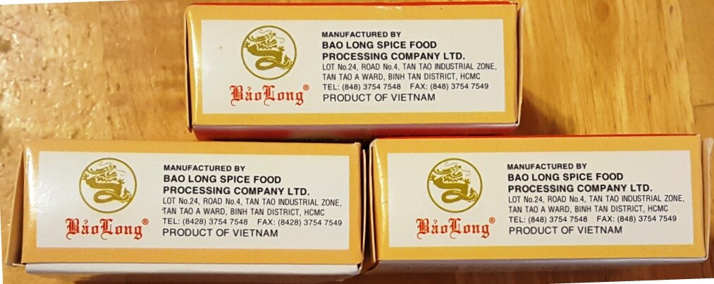 Bao Long Bun Bo Hue Soup Seasoning 3 Packs x 4 Cubes (12 Cubes)