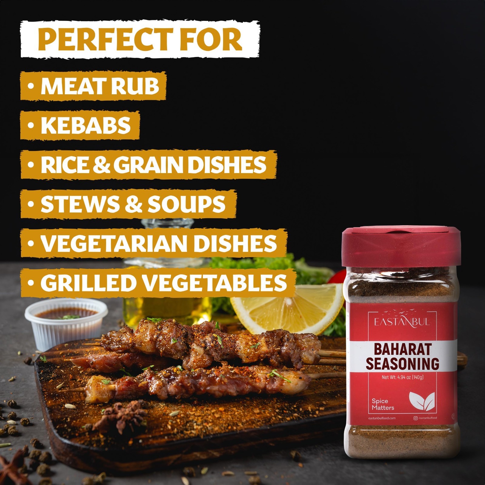 Middle Eastern Spice Bundle – Baharat & Shawarma Seasoning, Authentic, No MSG, S