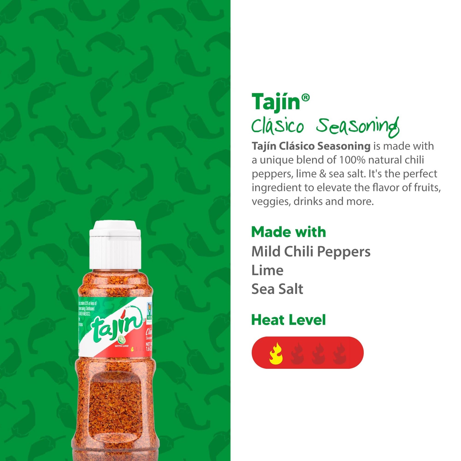 Tajin Clásico Seasoning, Mini Portable Mexican Chili Lime Spice Blend for Fru…
