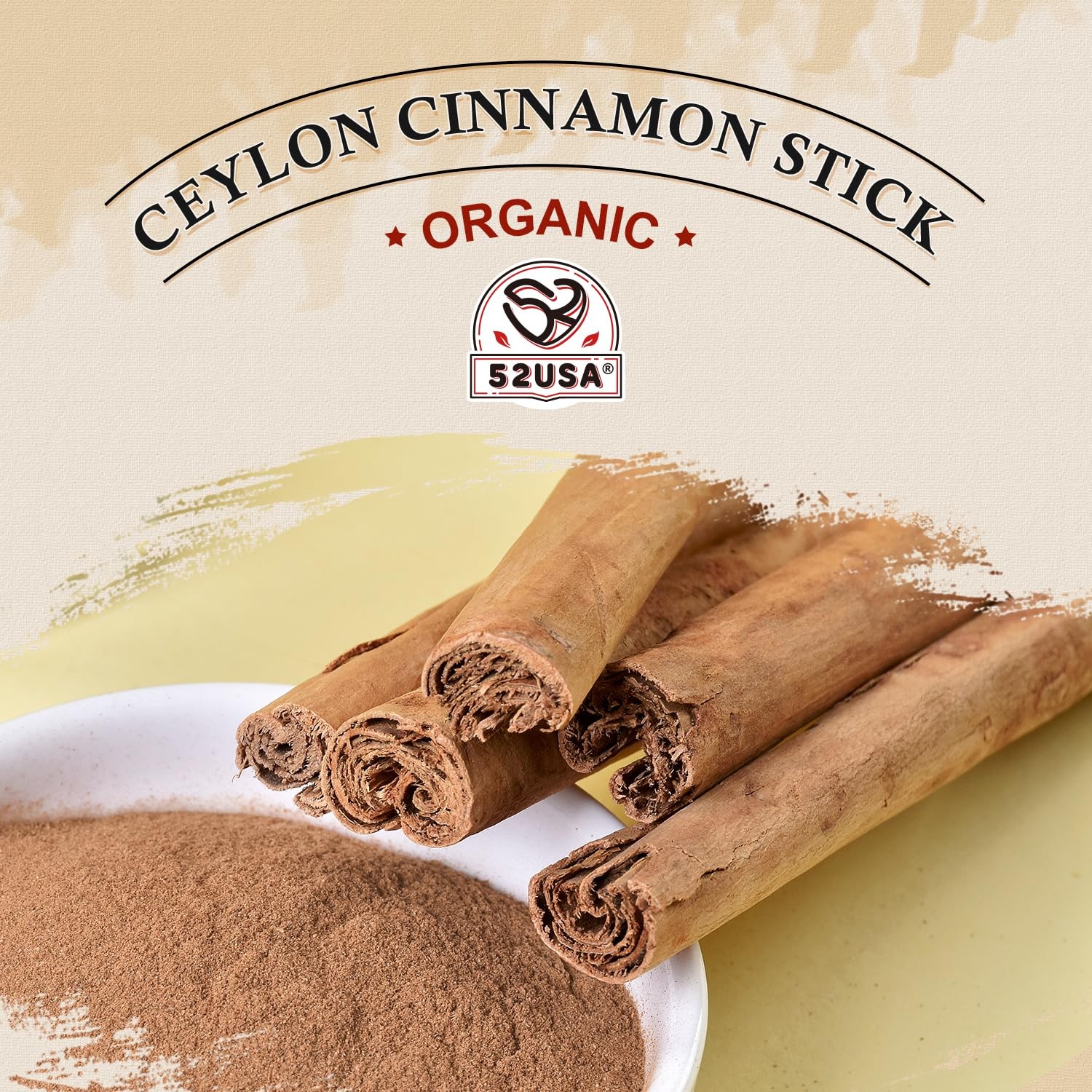 Organic Ceylon Cinnamon Sticks – True Cinnamon, Whole, Versatile for Baking
