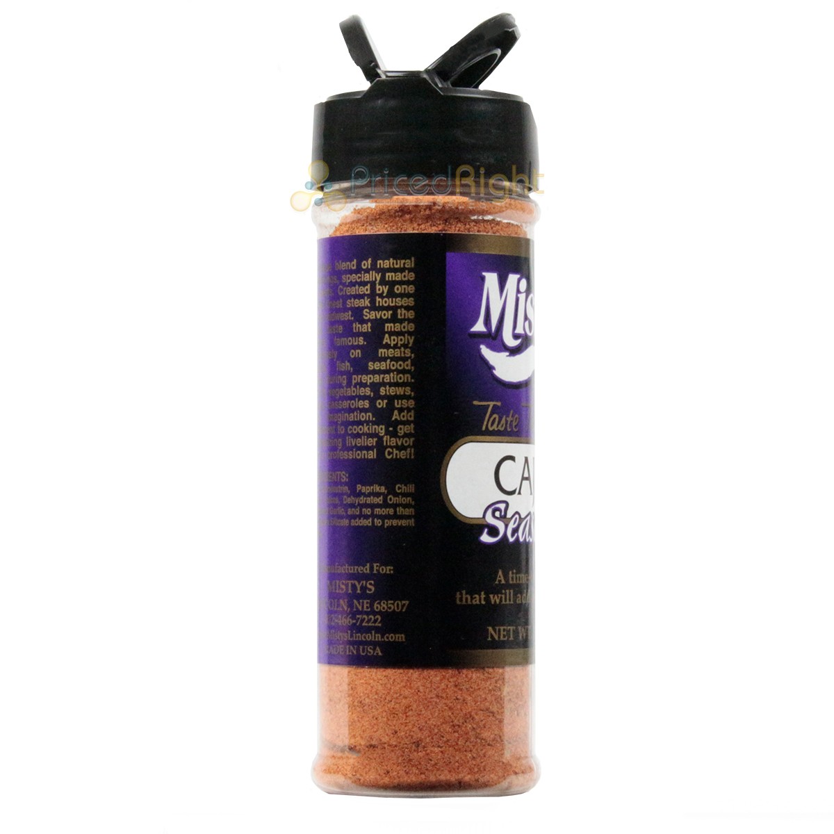 Misty’s Steakhouse Cajun Seasoning Gluten Free No MSG 3 Ounce Shaker Bottle