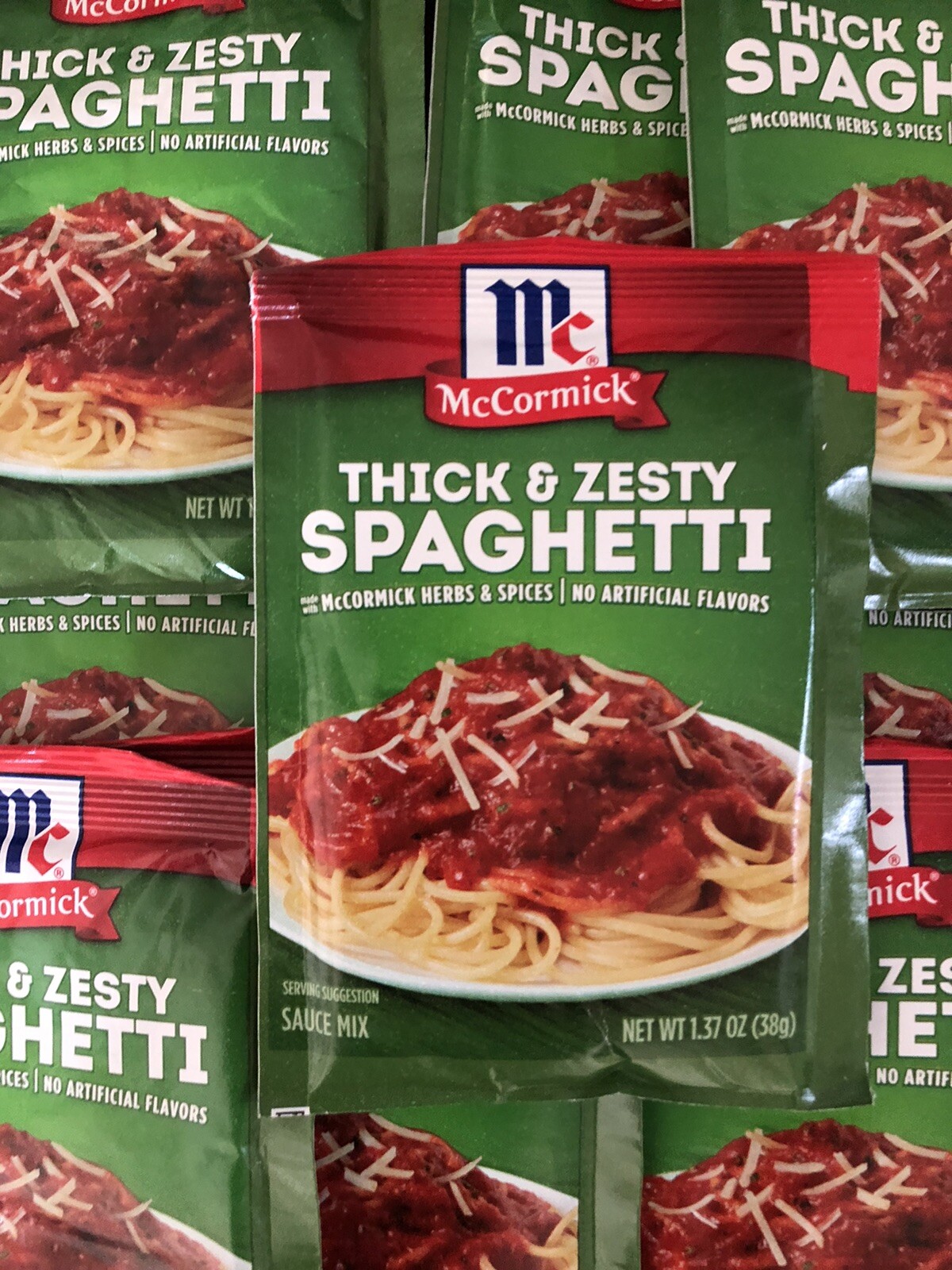 (10 PACKETS) of McCormick THICK & ZESTY Spaghetti Sauce Mix – 1.37oz 12/2023