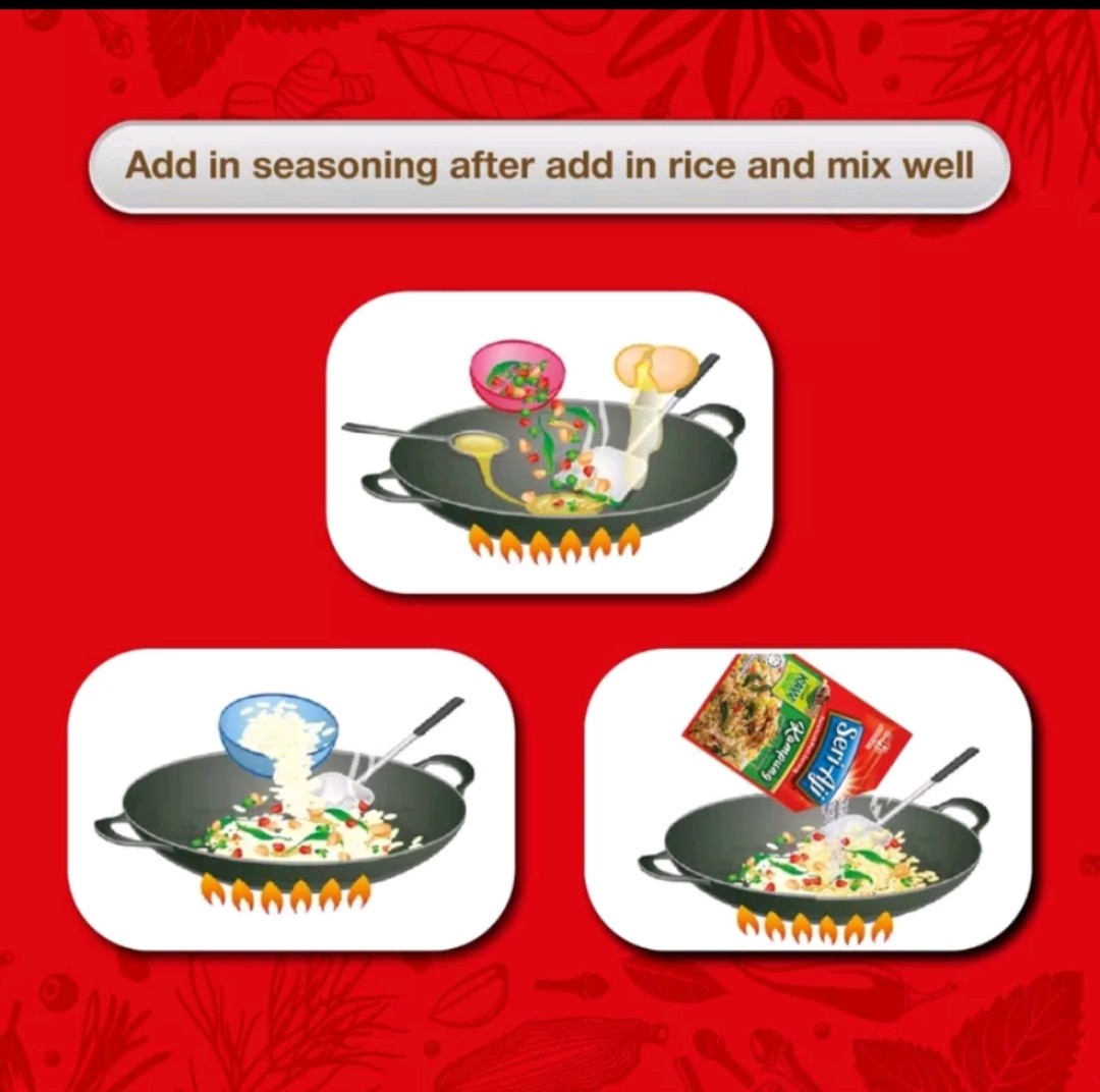 SERI-AJI Yong Chow Fried Rice Seasoning (8x72g) Chinese Fried Rice HALAL