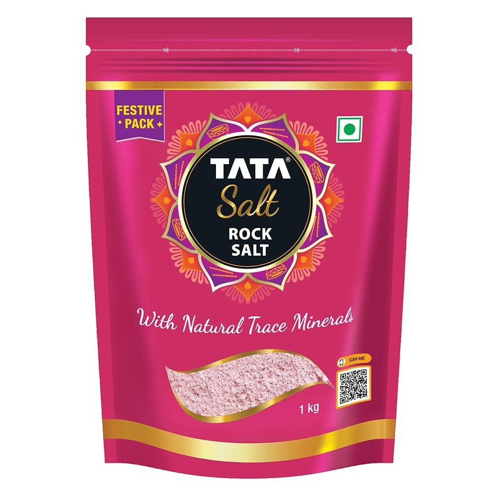 Tata Salt Rock Salt | Premium Sendha Namak | 1000g Pouch, 1 kg