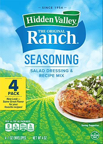 Hidden Valley Original Ranch Salad Dressing Seasoning Mix Pack of 4 1 Oz