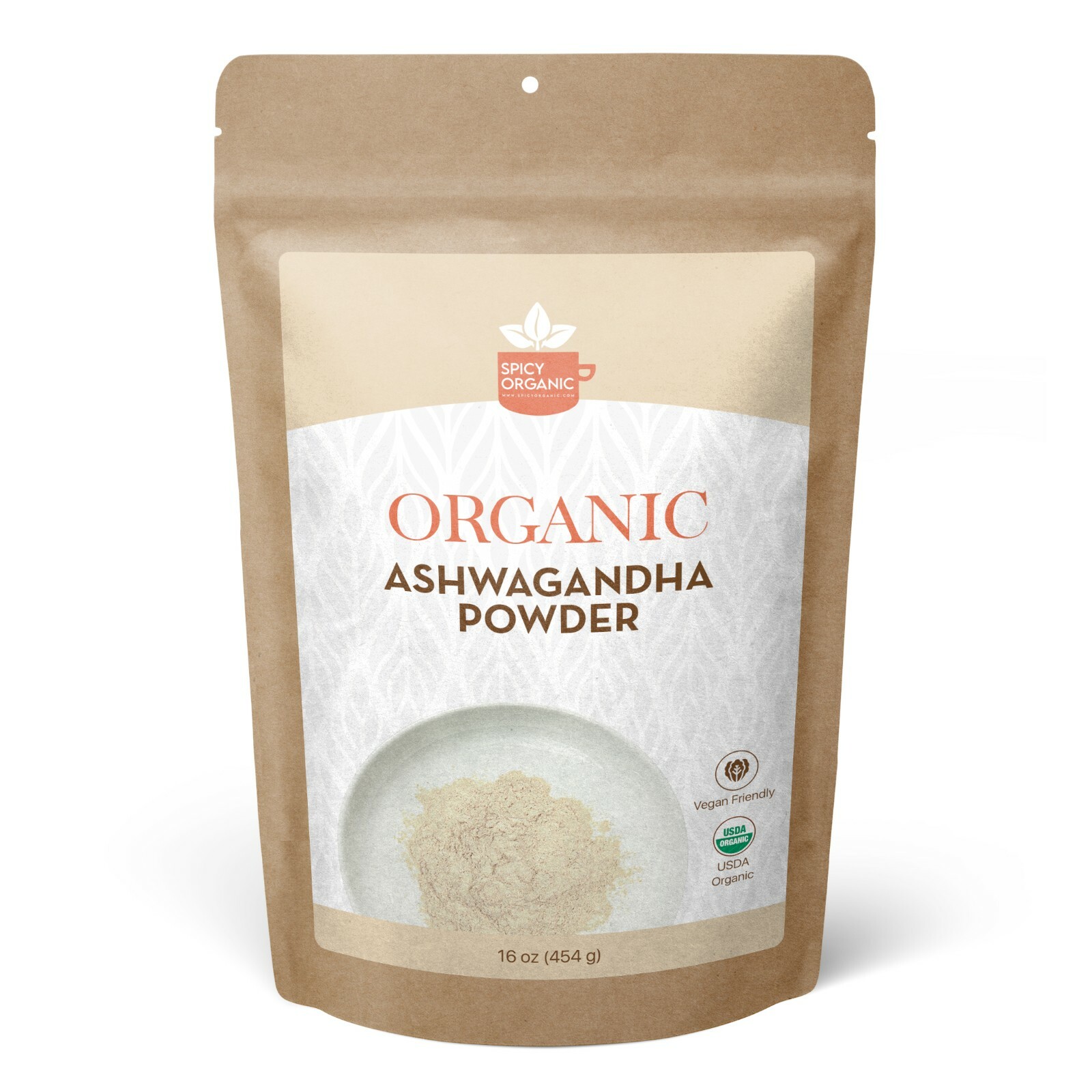 Organic Ashwagandha Root Powder – Raw Ashwagandha Powder -16 OZ