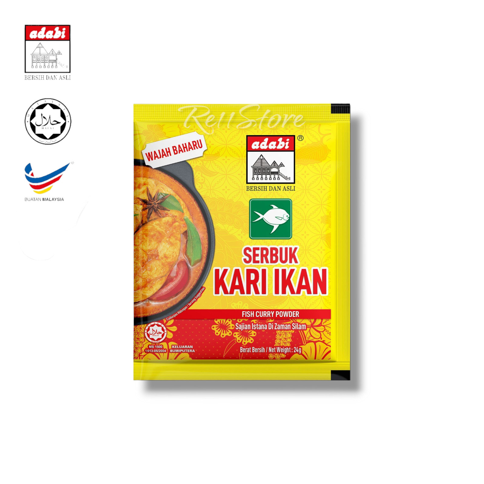 Adabi Fish Curry Powder 24g Bold Malaysian Spice Blend Authentic Fish Curries