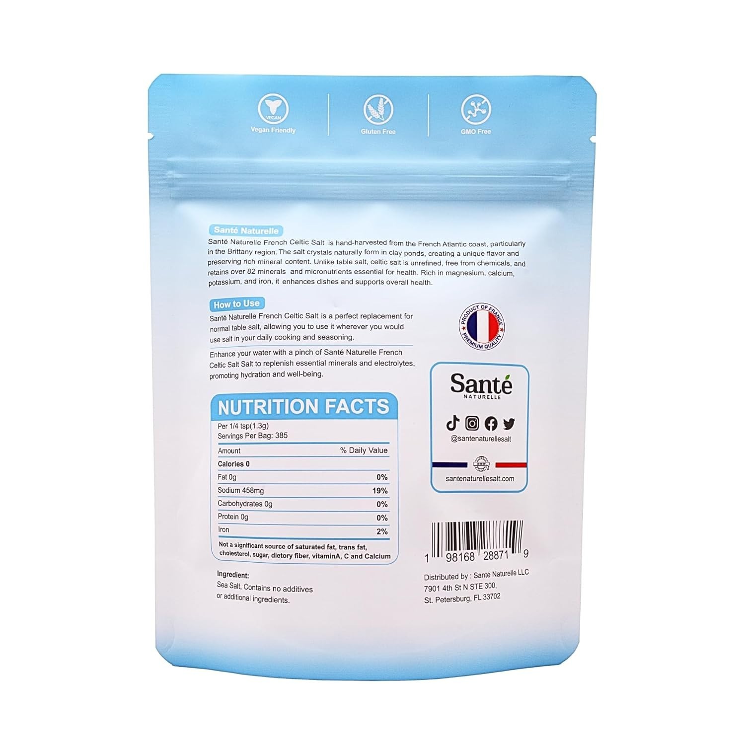 Celtic Salt – 1.1Lb (18Oz) Grey Coarse Sea Salt, Unrefined French Celtic Sea Sal