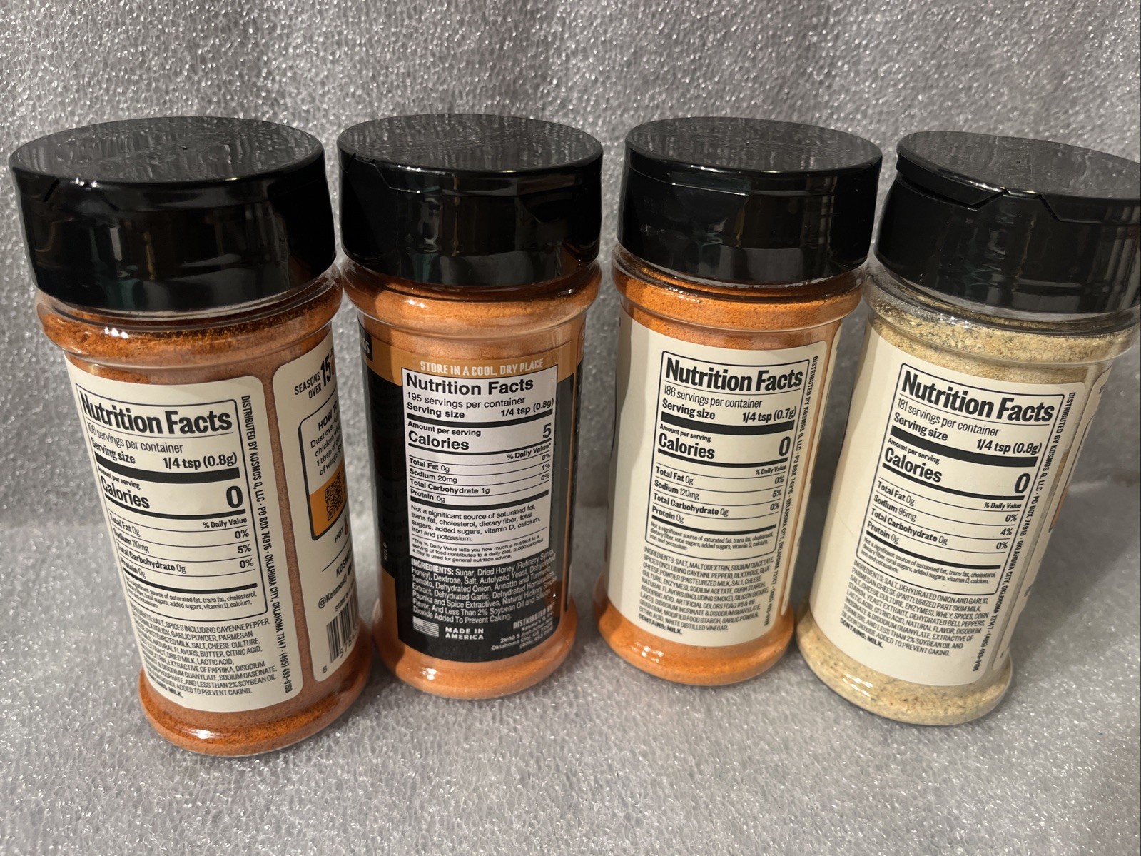 KOSMOS Competition BBQ Wing Dust Set Of 4 Seasoning Flavors. Best By 02/2027