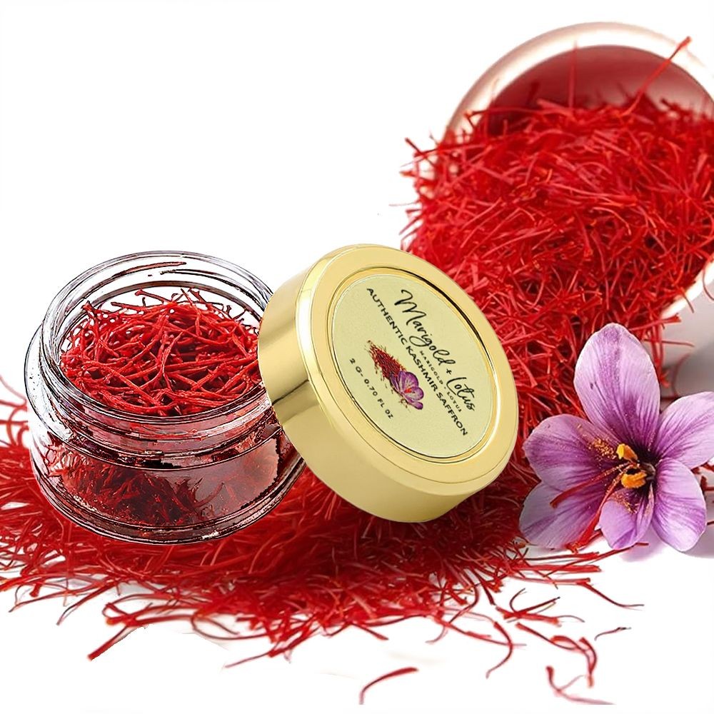 Marigold Lotus 100% Pure Authentic Kashmiri Saffron 2Grams