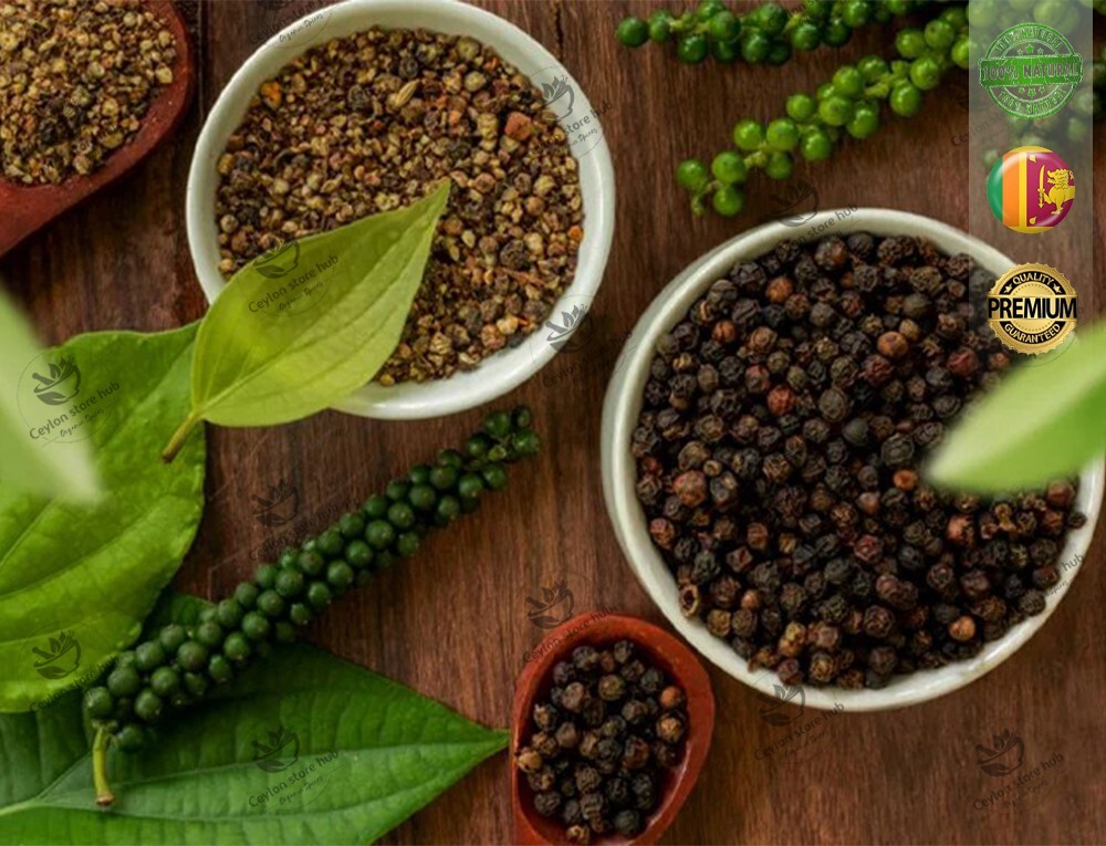 100% Organic Natural Black Pepper – Whole Peppercorns Ceylon spices free