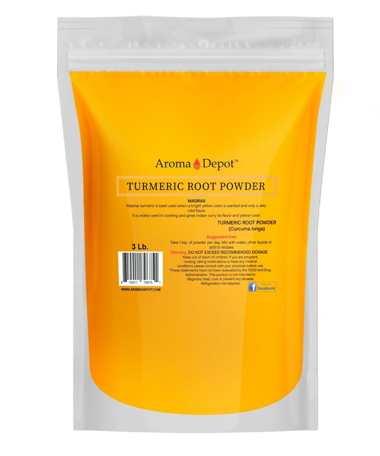 Turmeric Root Powder 3lb Raw Curcumin Curcuma longa 48 oz. Yellow Tumeric Spice