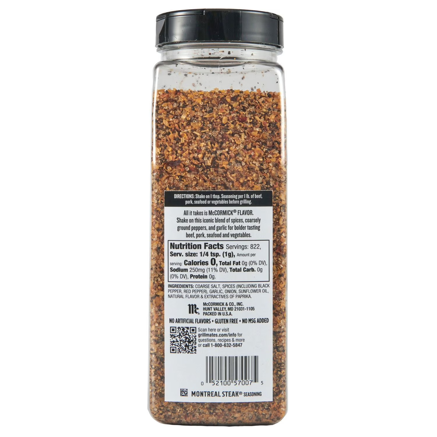 McCormick Grill Mates Montreal Steak Seasoning 29oz Large Bottle