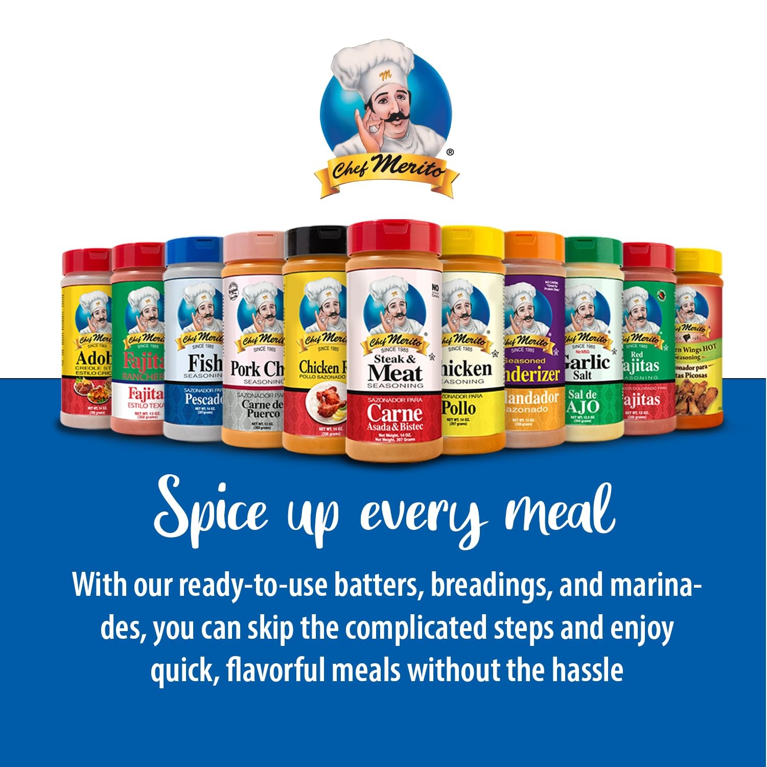 Chef Merito Carne Asada Meat Seasoning, 14 Ounce
