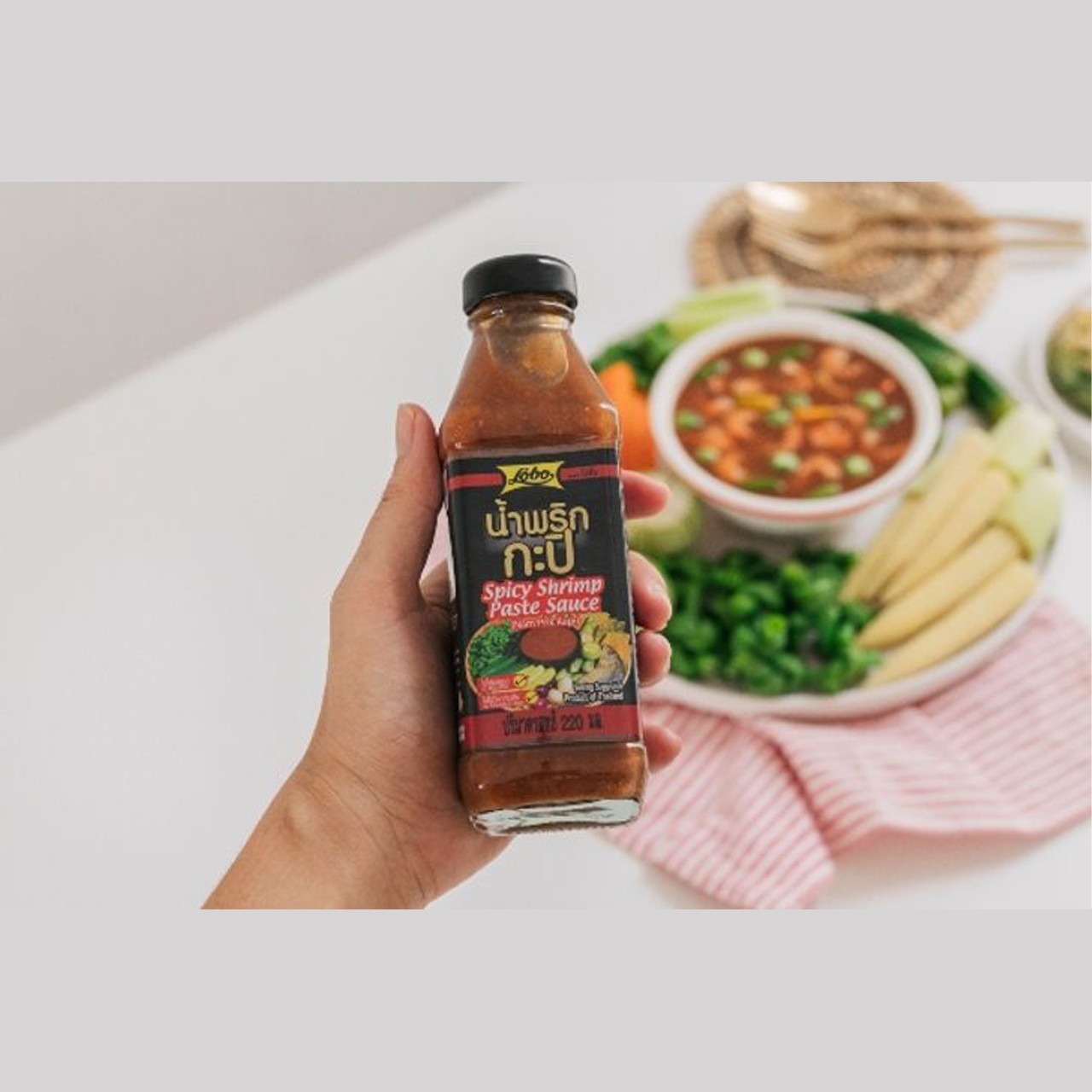 3x220ml Spicy Shrimp Paste Sauce Nam Prik Kapi Thai Dipping Authentic Flavor Sav