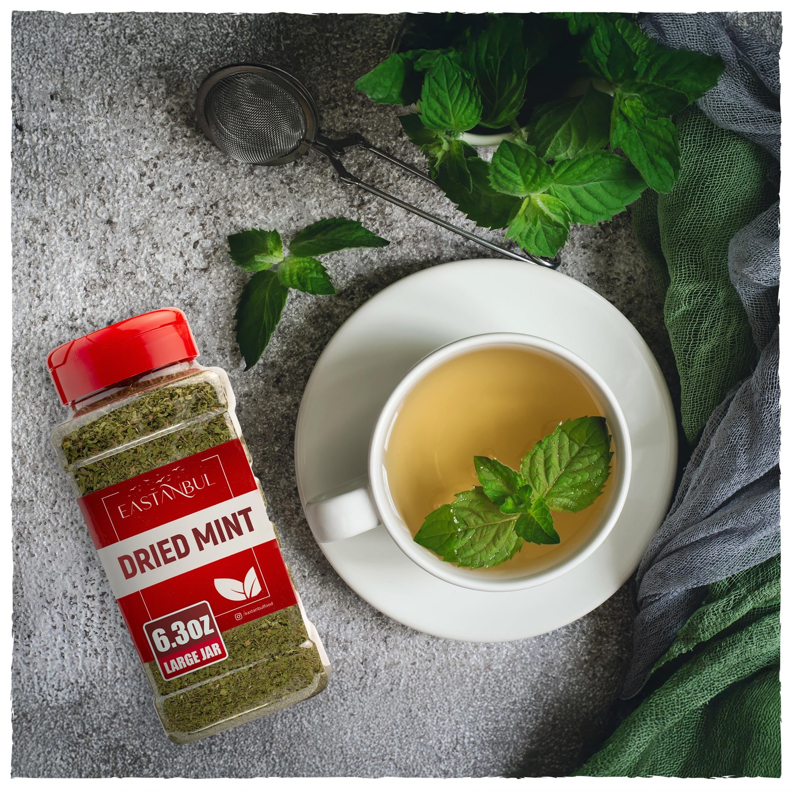 Dried Mint, 6.3oz, Dried Mint for Cooking, Peppermint Leaves, Perfect for Tea…