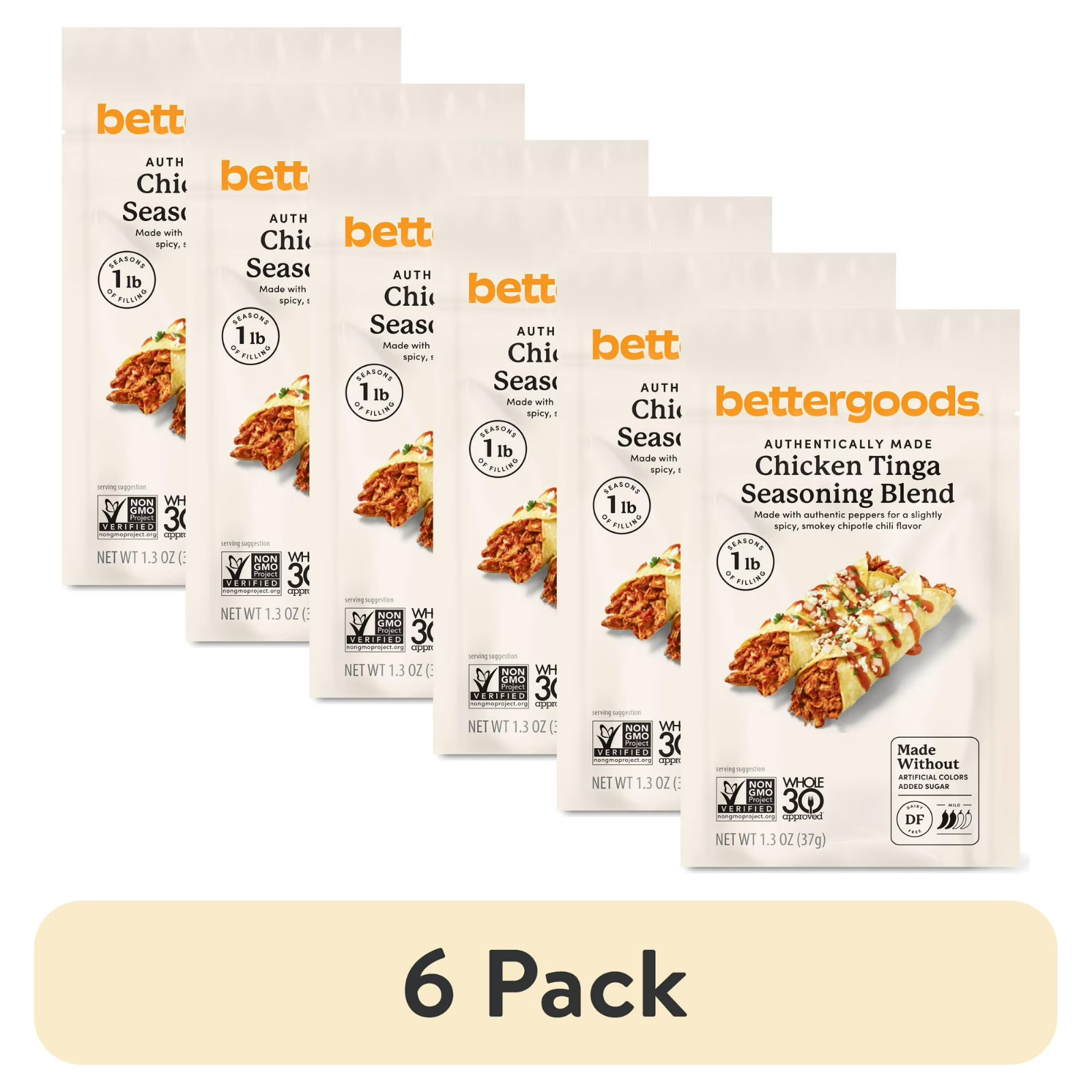(6 pack) bettergoods chicken Tinga seasoning blend 1.3 Oz……..