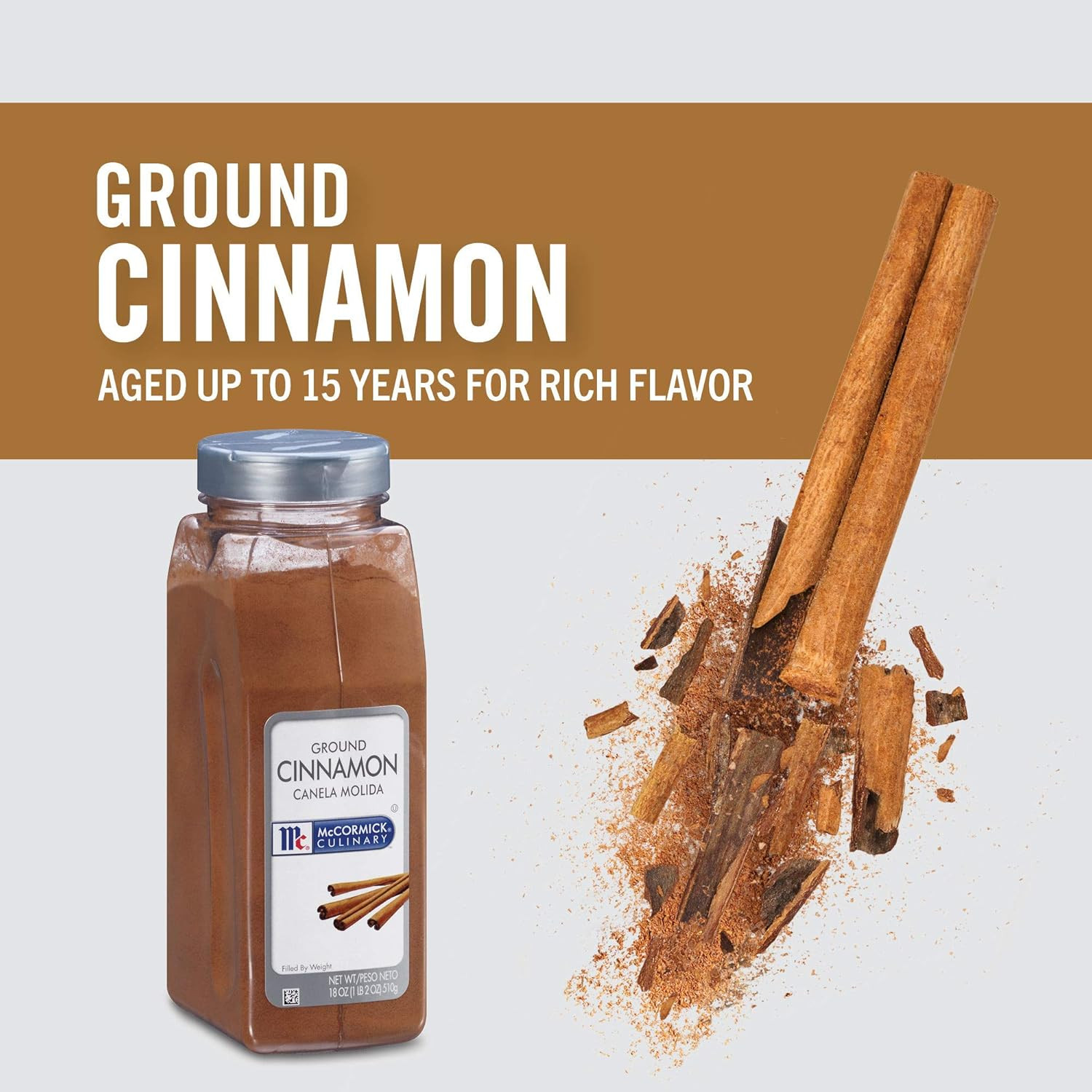 Mccormick Culinary Ground Cinnamon 18oz Pure Spice for Baking & Desserts