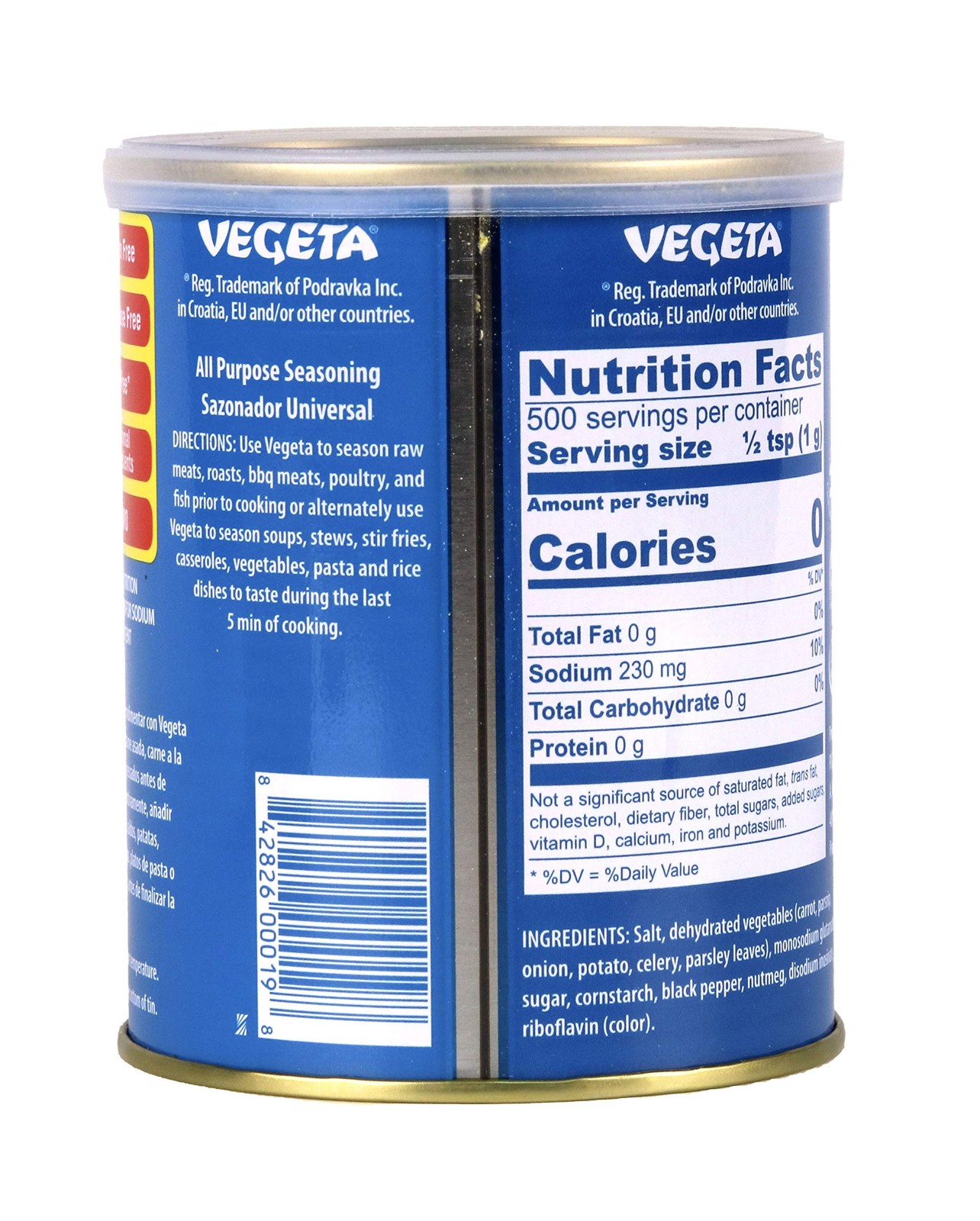 Vegeta Gourmet Seasoning Tin, 17.5 oz. Ounce (Pack of 1)