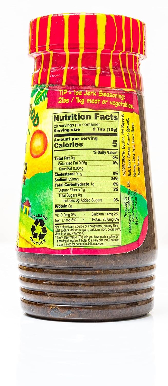 Walkerswood Traditional Jamaican Jerk Seasoning, Hot & Spicy, 10 oz