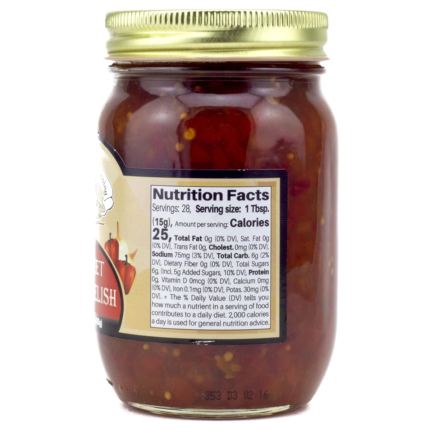 Red Sweet Pepper Relish 15 Ounces (Pack of 2)