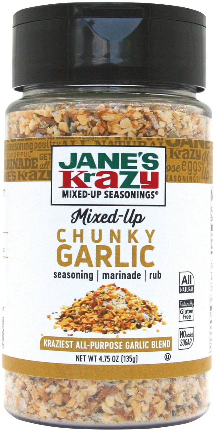 Jane’s Krazy Chunky Mixed-Up Garlic Seasoning 4.75 oz – Gluten Free