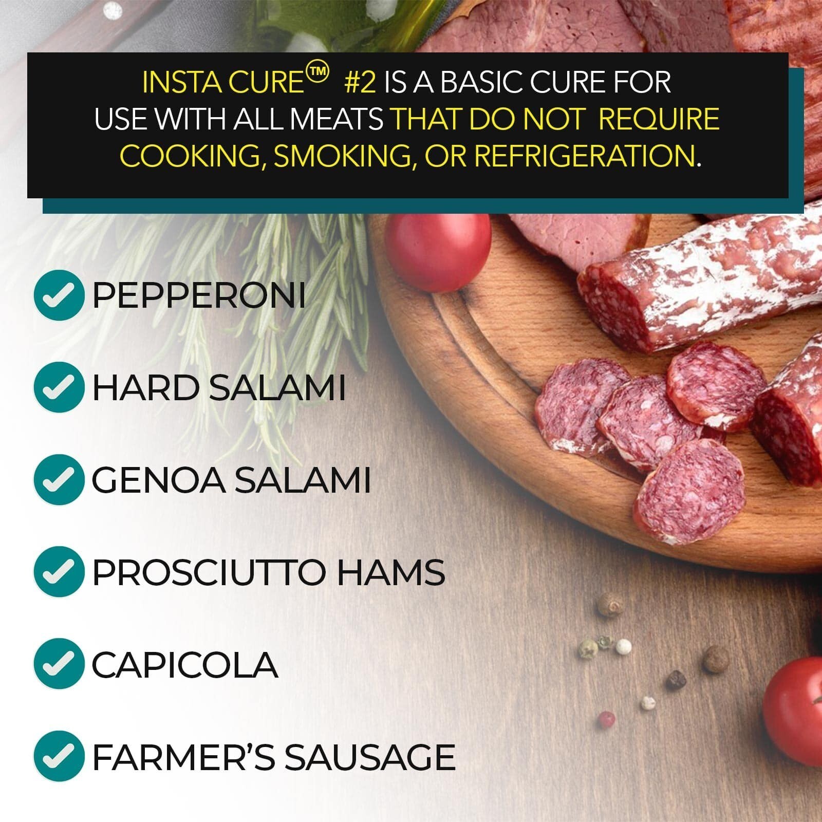 Insta Cure #2 Pink Curing Salt Prague Powder For Dry Curing Meat,Salami,Ham 8oz