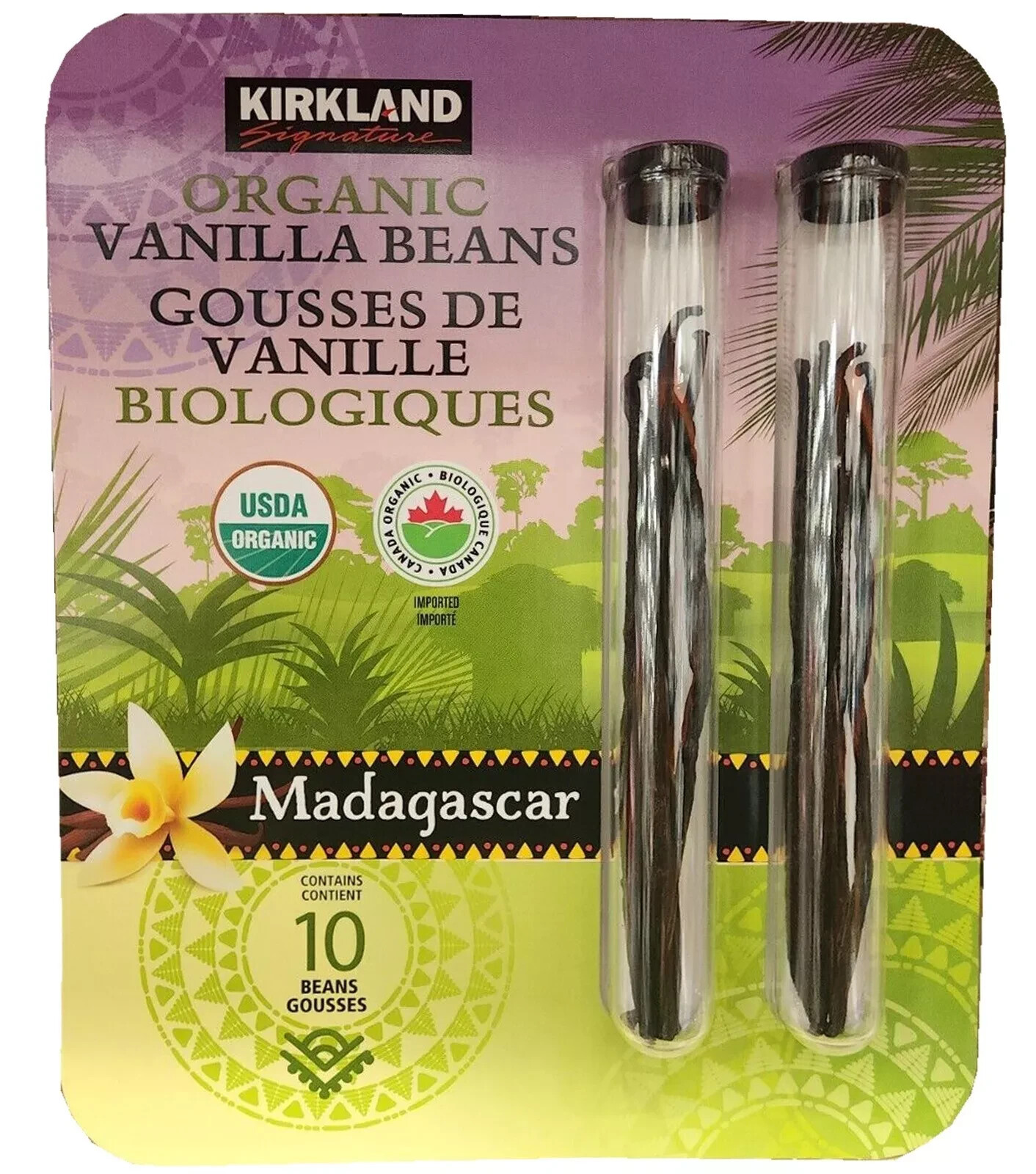 Kirkland Signature Organic Madagascar Vanilla Beans, 10 Count