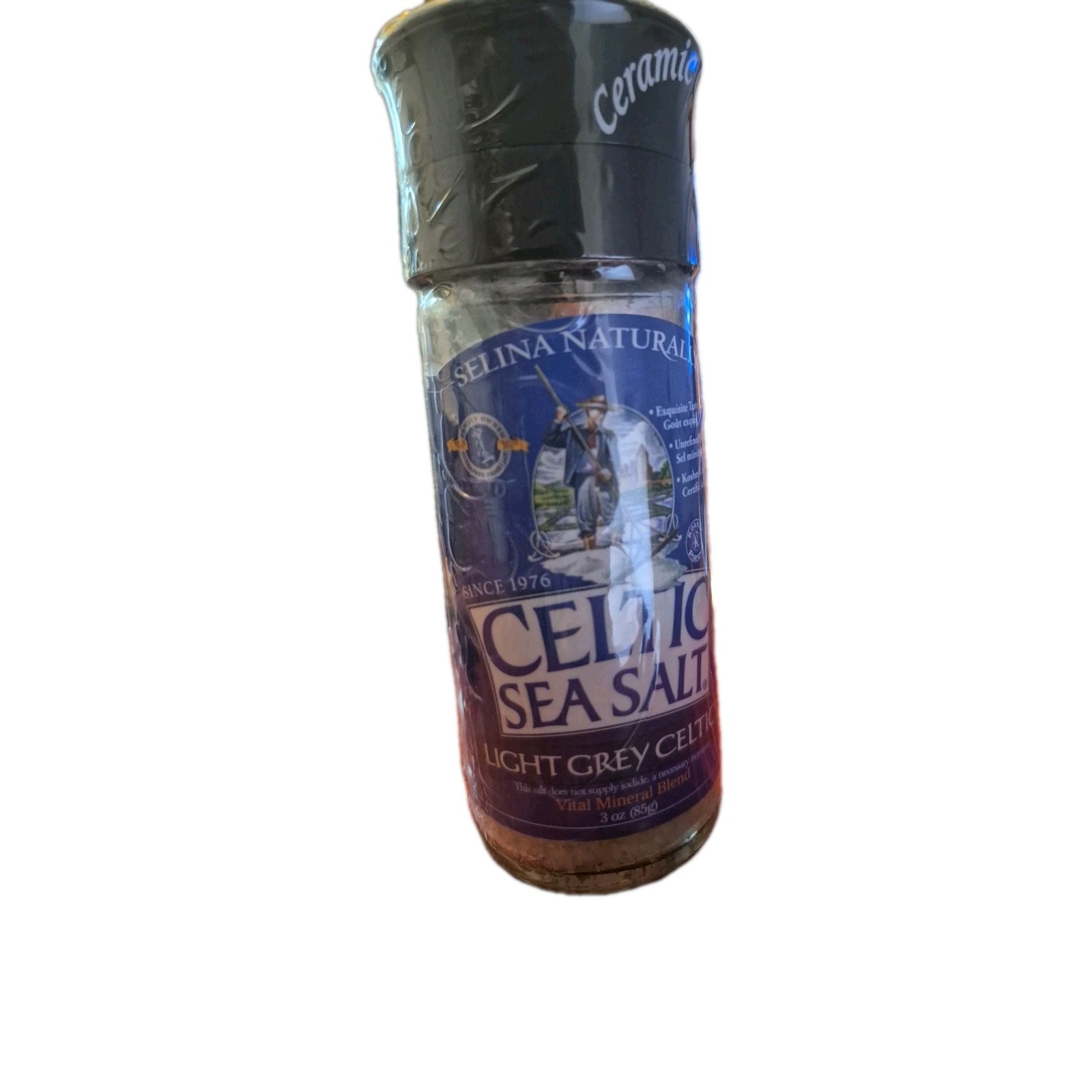 Celtic Sea Salt Light Grey Grinder 3oz – Natural Mineral Rich Salt