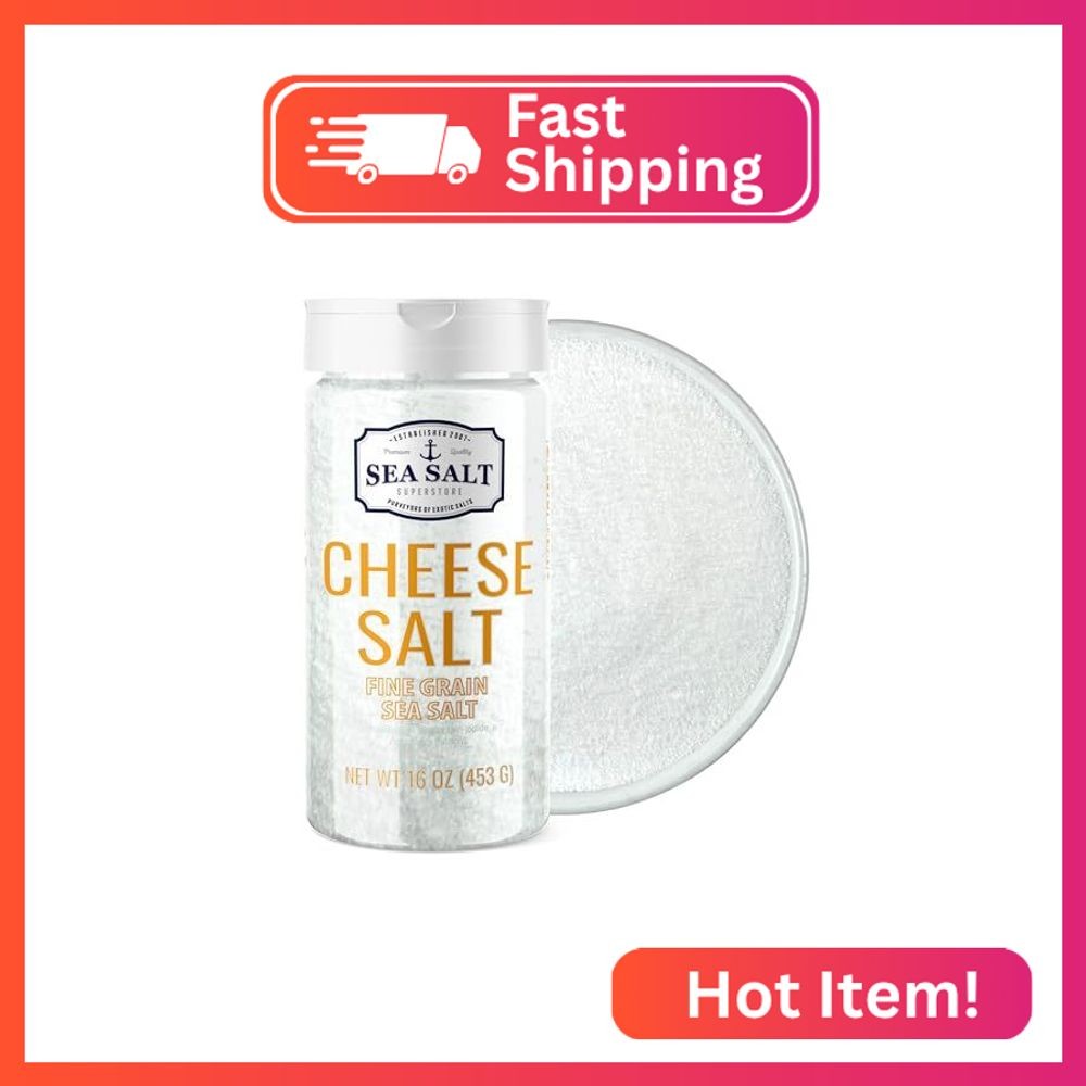 Fine Sea Salt for Homemade Cheese Making, Gluten-Free and Non-Iodized, Kosher Ch